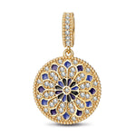 Cathedral Glow Tarnish-resistant Silver Dangle Charms With Enamel In 14K Gold Plated