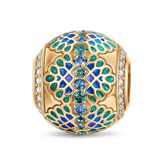 gon- Spring Essence Tarnish-resistant Silver Charms With Enamel In 14K Gold Plated