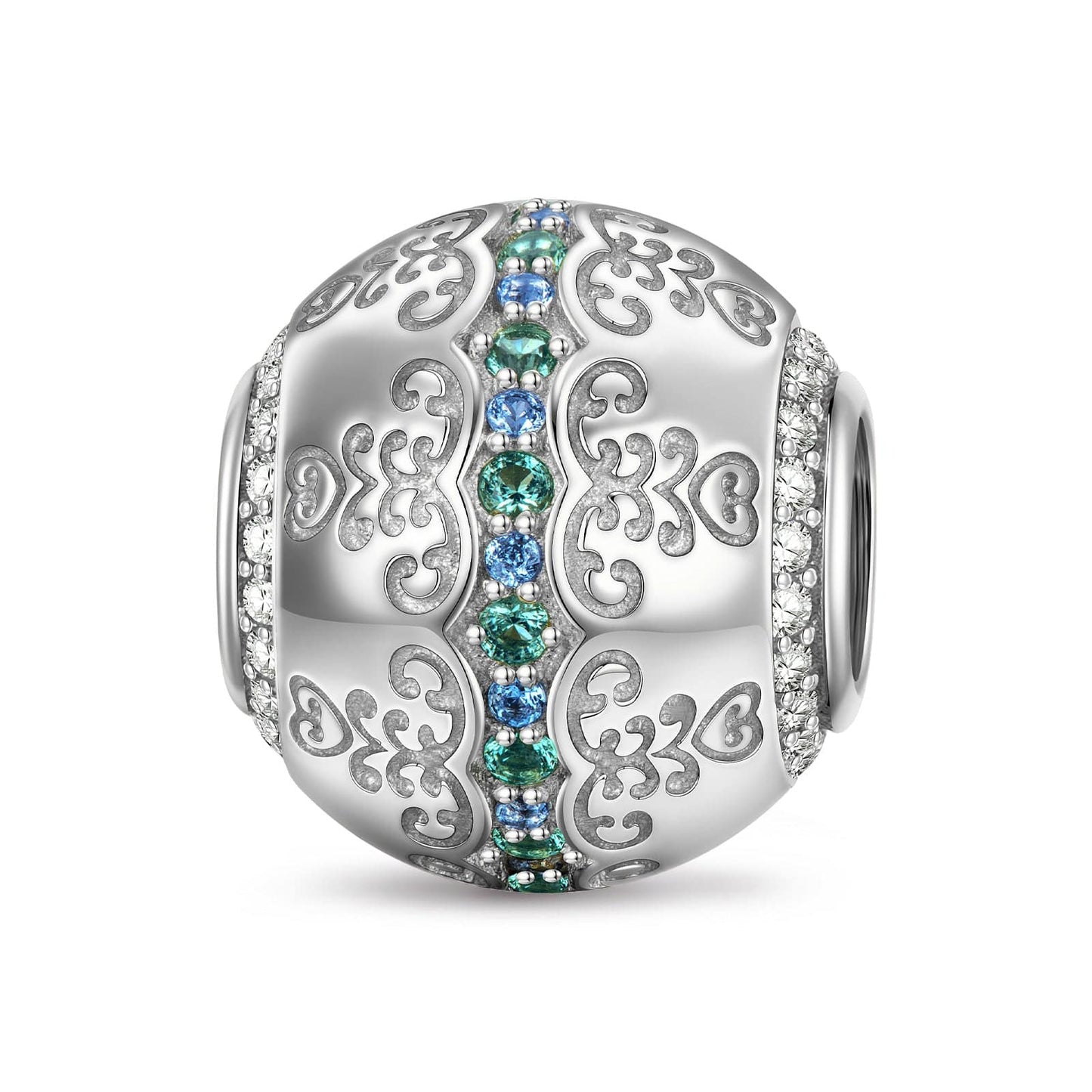 Brilliant Spring Tarnish-resistant Silver Charms In White Gold Plated