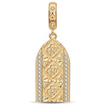 Parisian Gleam Tarnish-resistant Silver Dangle Charms In 14K Gold Plated