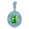 Emerald Dawn Tarnish-resistant Silver Dangle Charms In White Gold Plated