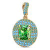 Emerald Dawn Tarnish-resistant Silver Dangle Charms In 14K Gold Plated