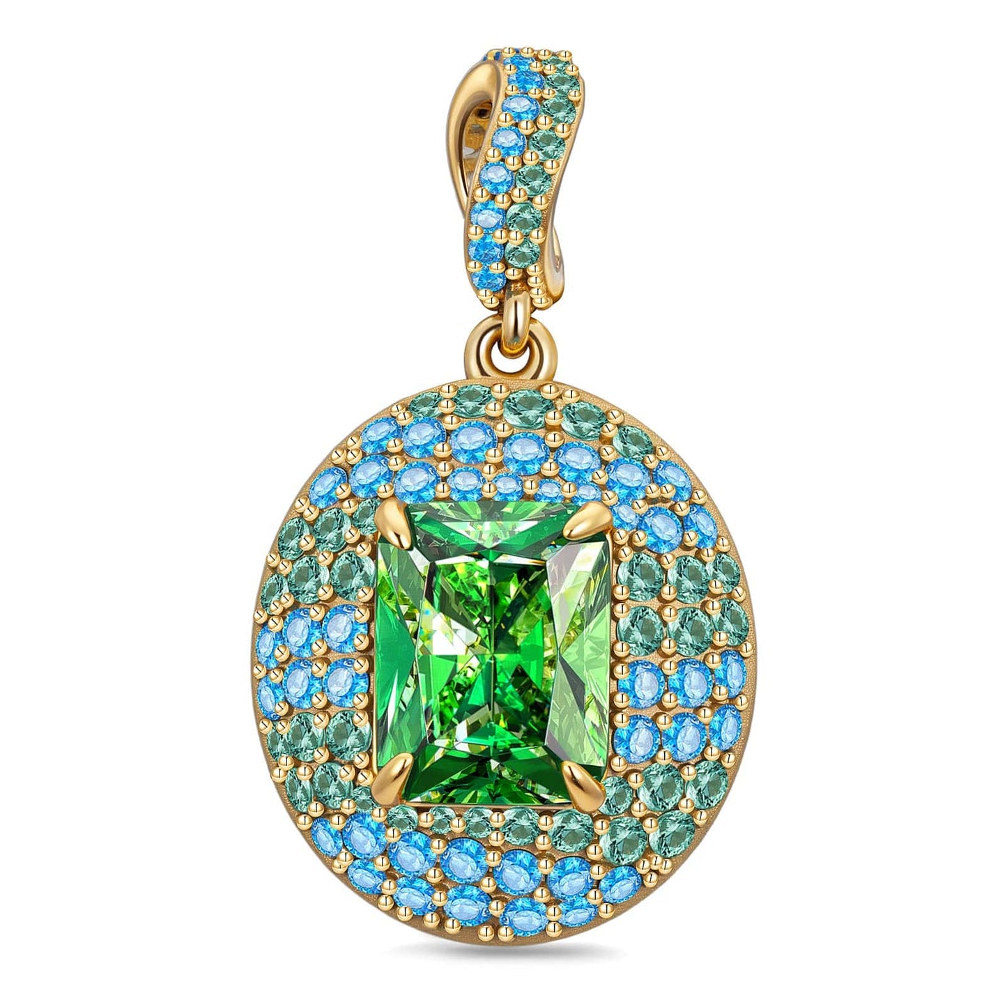 Emerald Dawn Tarnish-resistant Silver Dangle Charms In 14K Gold Plated