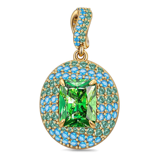 gona- Emerald Dawn Tarnish-resistant Silver Dangle Charms In 14K Gold Plated