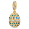 Life's Revival Tarnish-resistant Silver Easter Egg Dangle Charms In 14K Gold Plated