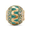Dragon's Realm Tarnish-resistant Silver Charms With Enamel In 14K Gold Plated