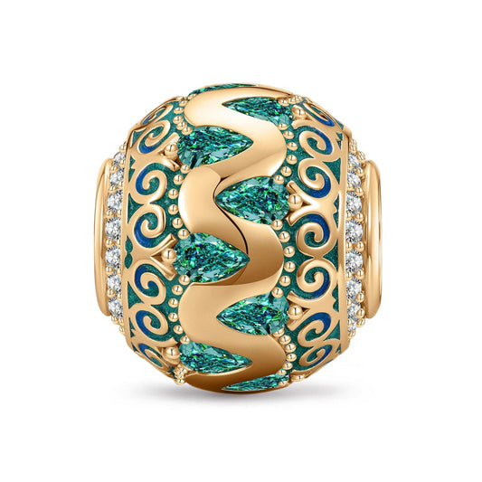 gon- Dragon's Realm Tarnish-resistant Silver Charms With Enamel In 14K Gold Plated