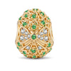 Blossom of Renewal Tarnish-resistant Silver Easter Egg Charms In 14K Gold Plated