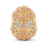 Blossom of Renewal Tarnish-resistant Silver Easter Egg Charms In 14K Gold Plated