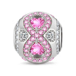 Enduring Affection Tarnish-resistant Silver Charms In White Gold Plated