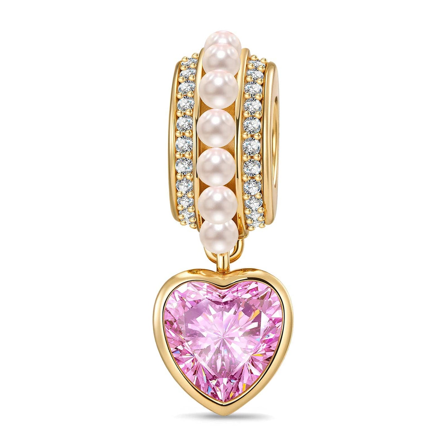 Graceful Moments Tarnish-resistant Silver Dangle Charms In 14K Gold Plated