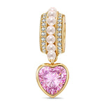 Graceful Moments Tarnish-resistant Silver Dangle Charms In 14K Gold Plated