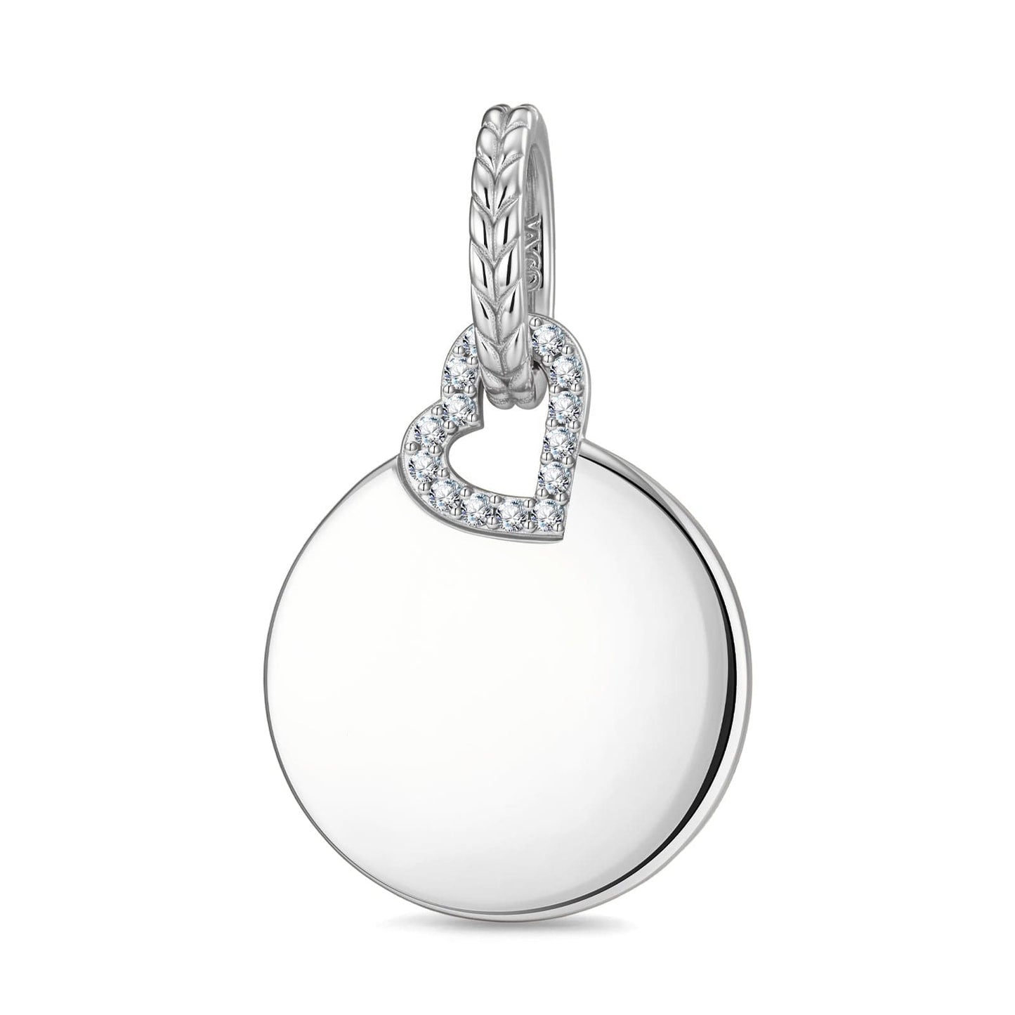Customizable Engraving Pages of Love Tarnish-resistant Silver Dangle Charms In White Gold Plated