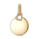 Customizable Engraving Pages of Love Tarnish-resistant Silver Dangle Charms In 14K Gold Plated