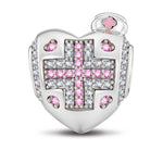 Cross of Healing Tarnish-resistant Silver Charms In White Gold Plated