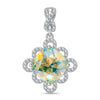 Tender Rose Tarnish-resistant Silver Dangle Charms In White Gold Plated