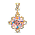 Tender Rose Tarnish-resistant Silver Dangle Charms In 14K Gold Plated