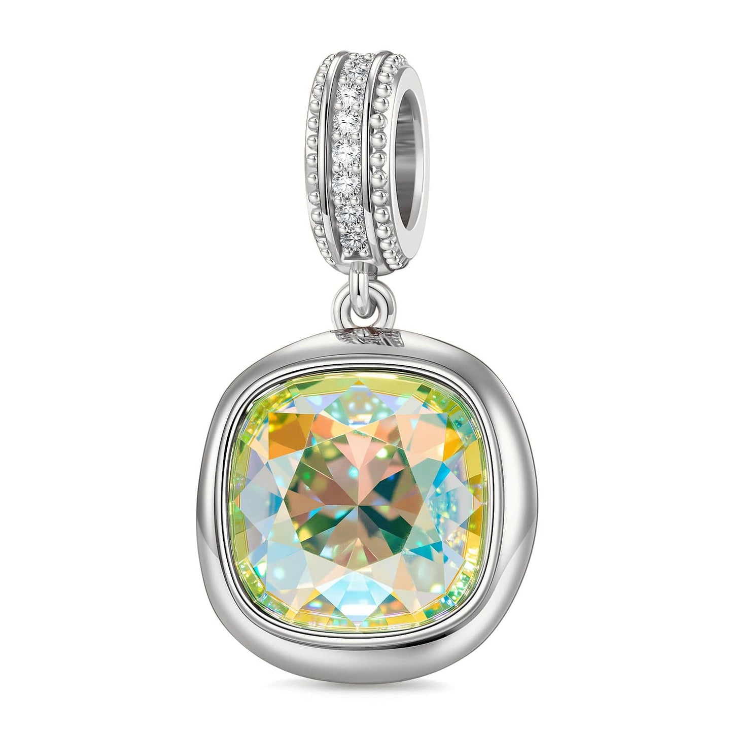 Concinnity Brilliance Tarnish-resistant Silver Dangle Charms In White Gold Plated