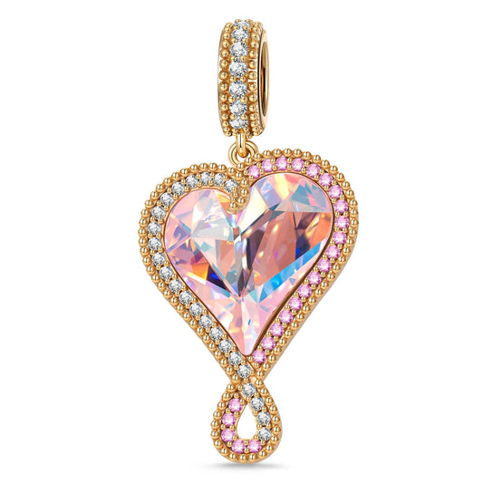 gon- Love's Whispers Tarnish-resistant Silver Dangle Charms In 14K Gold Plated