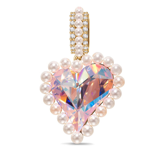 gon- Love's Pearl Tarnish-resistant Silver Dangle Charms In 14K Gold Plated