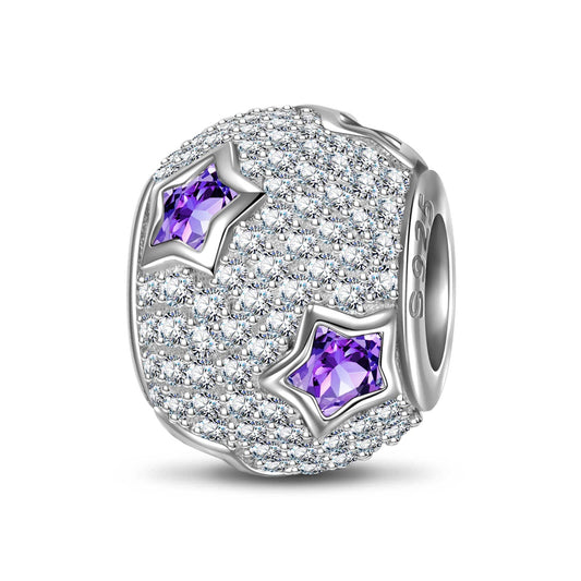 gona- Sterling Silver Avenue of Stars Charms In White Gold Plated