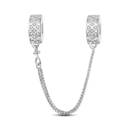 gona- Sterling Silver Connection of Love Safety Chain In Silver Plated