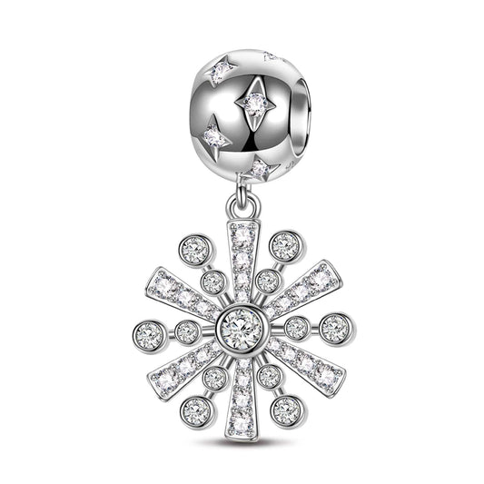 gona- Sterling Silver Ice Crystal Magic Dangle Charms In White Gold Plated