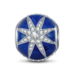 Sterling Silver Aurora Charms With Enamel In White Gold Plated