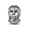 Sterling Silver Final Destination Dangle Charms With Enamel In Blackened 925 Sterling Silver