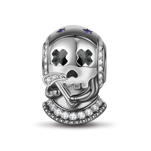 gona- Sterling Silver Final Destination Dangle Charms With Enamel In Blackened 925 Sterling Silver