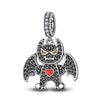 Sterling Silver Batman Black Dangle Charms In Blackened 925 Sterling Silver