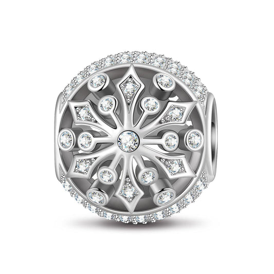 gona- Sterling Silver Snow Dance Charms In White Gold Plated