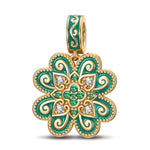 Chromatic Crush Tarnish-resistant Silver Dangle Charms With Enamel In 14K Gold Plated