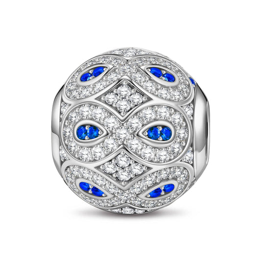 gona- Sterling Silver Interwoven Charms In White Gold Plated