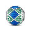 Sterling Silver Fantasy Forest Charms With Enamel In White Gold Plated