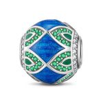 Sterling Silver Fantasy Forest Charms With Enamel In White Gold Plated