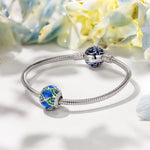 Sterling Silver Fantasy Forest Charms With Enamel In White Gold Plated
