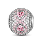 Sterling Silver First Awakening Of Love Charms In White Gold Plated