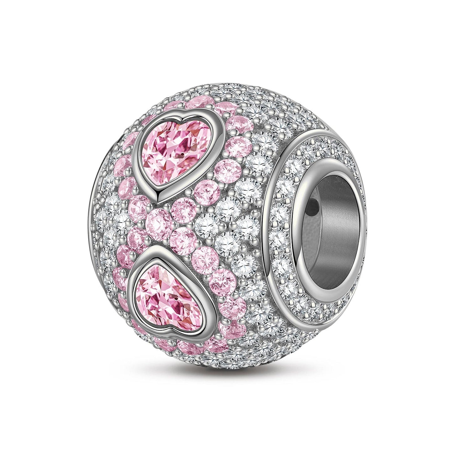 Sterling Silver First Awakening Of Love Charms In White Gold Plated