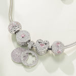 Sterling Silver First Awakening Of Love Charms In White Gold Plated