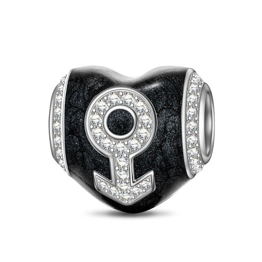 gona- Sterling Silver You're In My Heart-Boy Charms With Enamel In White Gold Plated