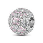 Sterling Silver Delighted Charms In White Gold Plated