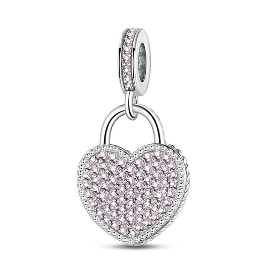 gona- Sterling Silver Everlasting Love Dangle Charms In White Gold Plated