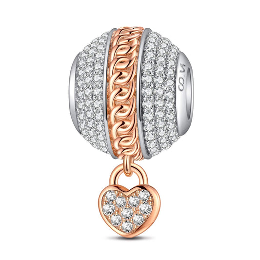 gona- Sterling Silver The Only Love Dangle Charms In Two-Tone Plating