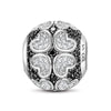 Sterling Silver Guardian Of Love Charms In White Gold Plated