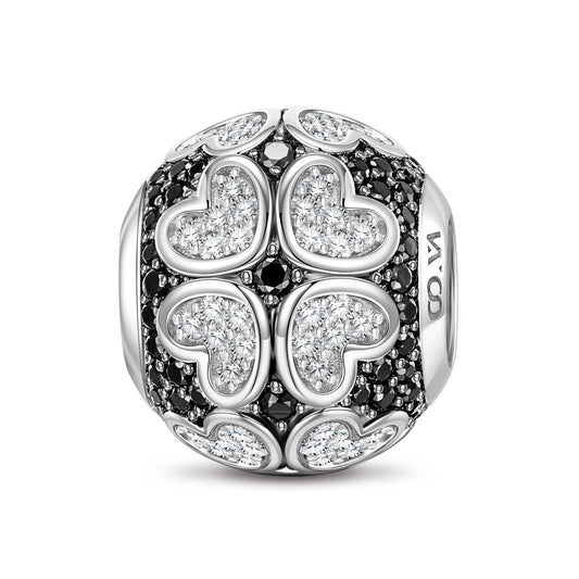 gona- Sterling Silver Guardian Of Love Charms In White Gold Plated