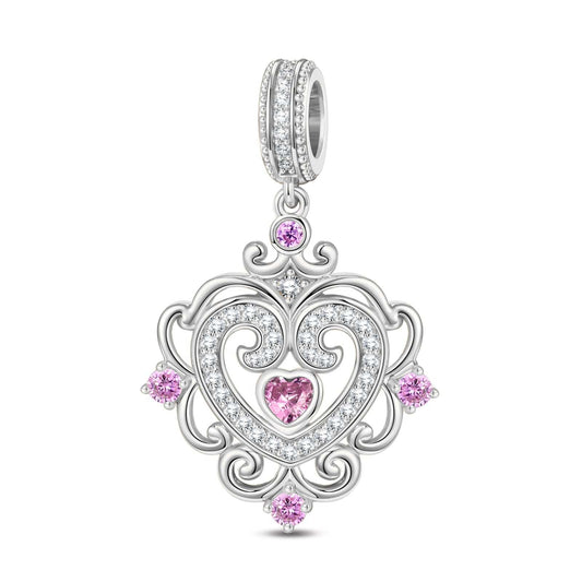 gona- Sterling Silver The Queen Dangle Charms In White Gold Plated