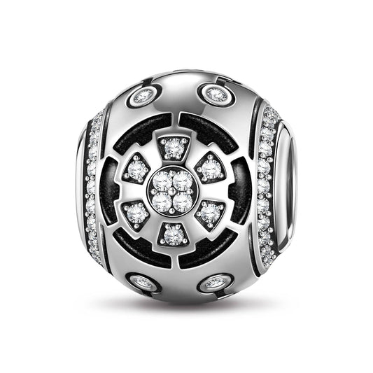 gona- Sterling Silver Fusion XL Size Charms With Enamel In Blackened 925 Sterling silver
