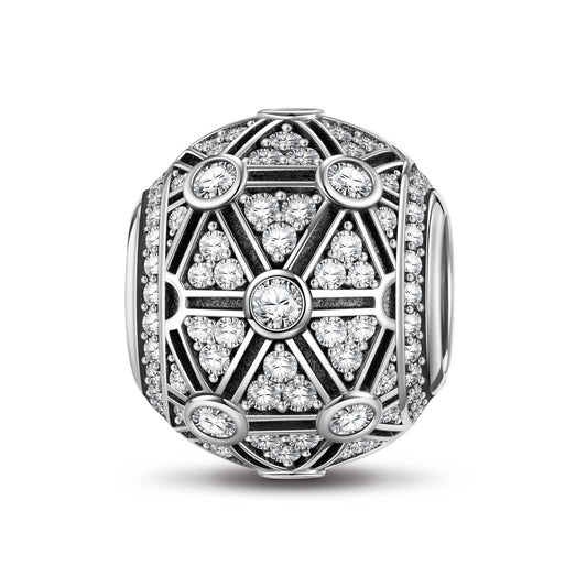 gona- Sterling Silver XL Size Fission Charms In Blackened 925 Sterling Silver Plated For Men