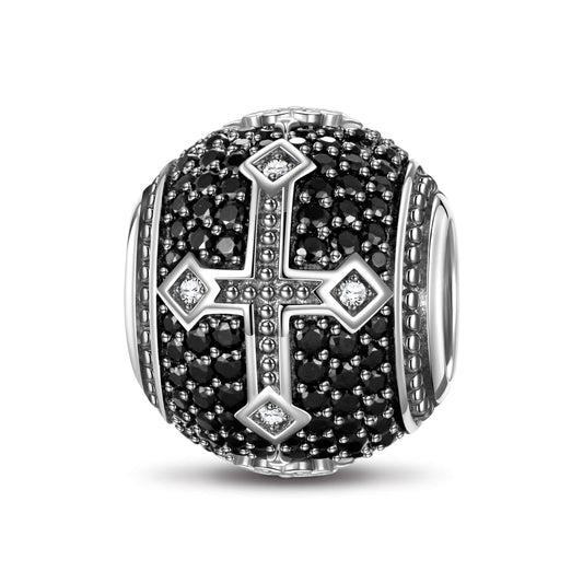 gona- Sterling Silver XL Size Imperial Faith Charms In Blackened 925 Sterling Silver Plated For Men